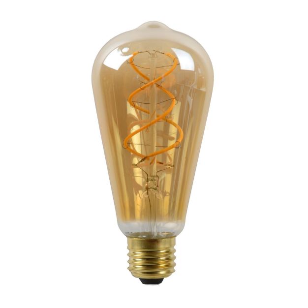 Lucide Ampoule à filament LED - Ø 6,4 x 14,6 cm - E27 - 5W dimmable - 2200K - ambre