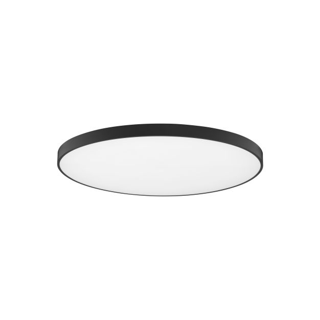 Nova Luce Perfect Profile - plafonnier - Ø 100 x 10 cm - 120W LED dimmable incl. - noir