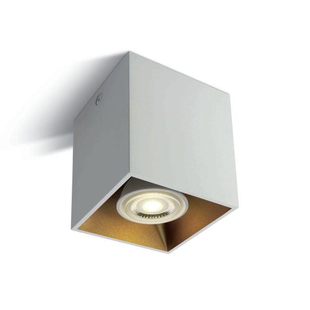 ONE Light GU10 Cylindres décoratifs carrés - spot en saillie 1L - 8,3 x 8,3 x 9,4 cm - blanc