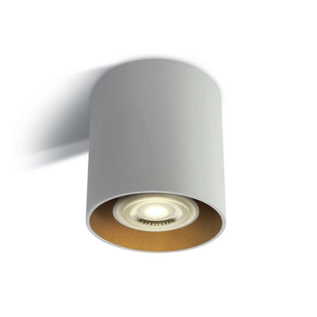 ONE Light GU10 Cylindres décoratifs - spot en saillie 1L - Ø 8 x 9,4 cm - blanc