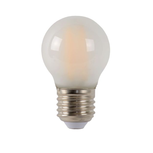 Lucide Ampoule à filament LED - Ø 4,5 x 7,4 cm - E27 - 4W dimmable - 2700K - albâtre