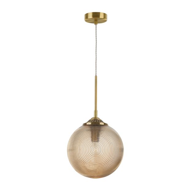 Nova Luce Athena - lampe suspendue - Ø 25 x 120 cm - champagne et laiton