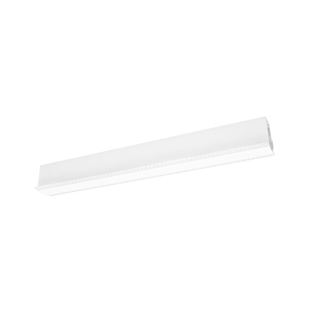 Nova Luce Gent - profilé lumineux linéaire à encastrer - 60 x 7 x 7 cm - 20W LED incl. - blanc - couleur de lumière blanc chaud