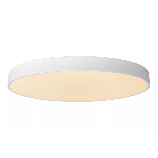 Lucide Unar - plafonnier - Ø 60 x 5 cm - 60W LED dimmable incl - 3 niveaux de dimmer - blanc