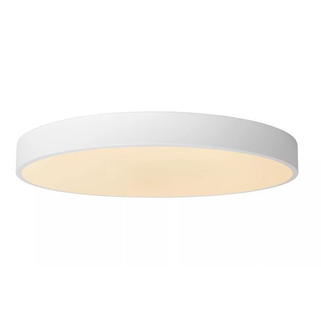 Lucide Unar - plafonnier - Ø 50 x 5 cm - 36W LED dimmable incl - 3 niveaux de dimmer - blanc