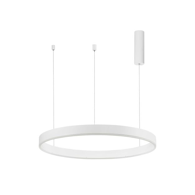 Nova Luce Motif - lampe suspendue - Ø 80 x 120 cm - 48W LED dimmable incl. - blanc sable