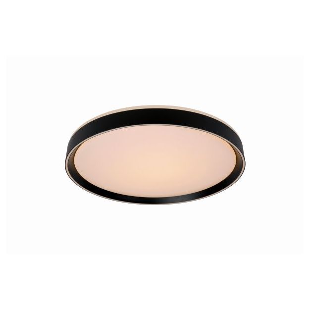 Lucide Nuria - plafonnier - Ø 30 x 7,5 cm - 18W LED incl. - 3 niveaux de gradation - noir