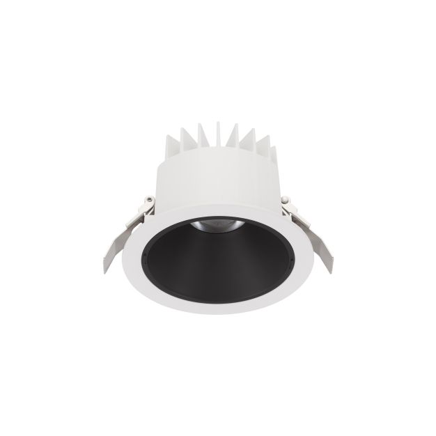 Nova Luce Brady - spot à encastrer - Ø 14 x 9 cm - Ø 130 mm encastré - 20W LED incl. - IP67- blanc avec noir