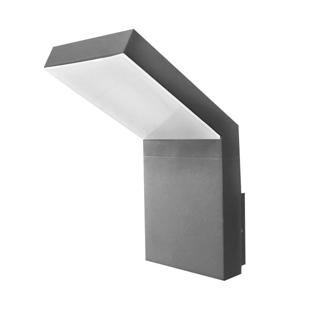 Nova Luce Park - applique murale extérieure - 8 x 14 x 18 cm - 6W LED incl. - IP54 - gris foncé