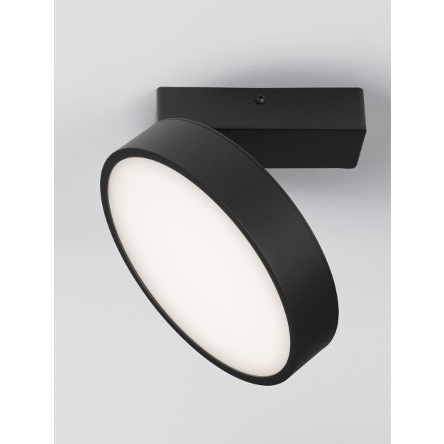 Nova Luce Perfect Profile - plafonnier sur télécommande (excl.) - Ø 20 x 9,5 cm - 20W LED dimmable incl. - 2700K-6000K - noir