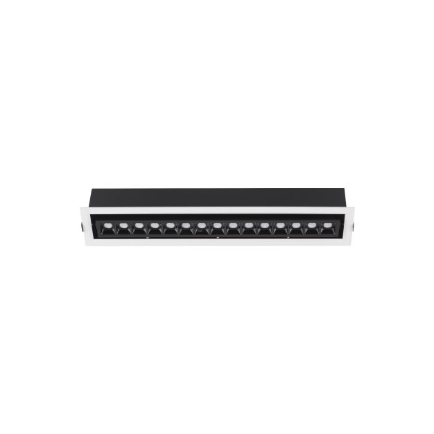 Nova Luce Cantia - spot à encastrer - 46 x 8,2 cm - 443 x 72 mm taille d'encastrement - 22,5W LED incl. - noir - blanc chaud