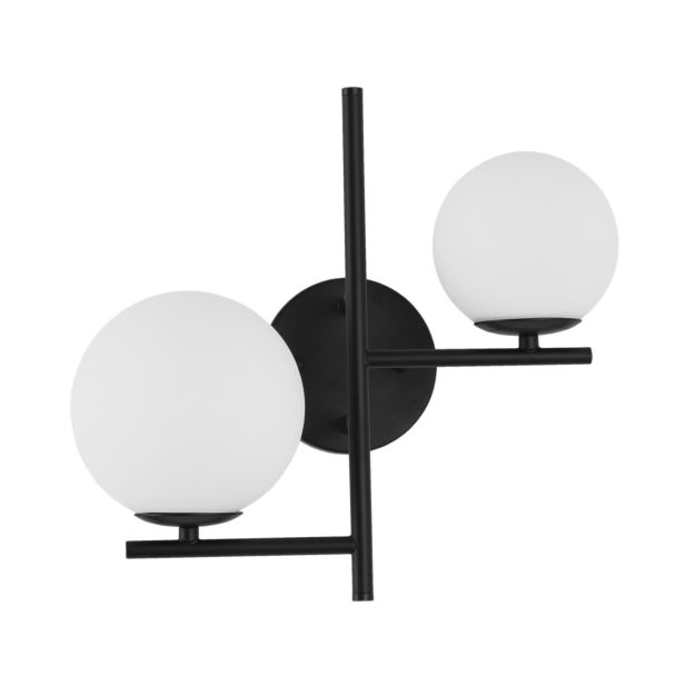 Nova Luce Impero - lampe suspendue - 35 x 19 x 33 cm - noir et blanc