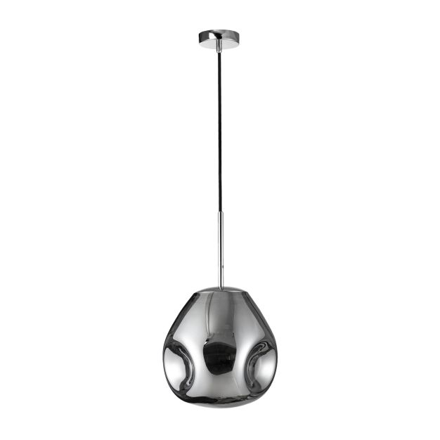 Nova Luce Lava - lampe suspendue - Ø 25 x 120 cm - chrome