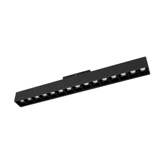 Nova Luce Este - luminaire pour système de profilés magnétiques - 40,2 x 3,5 x 5,1 cm - 22W LED incl. - noir - couleur de lumière blanc chaud