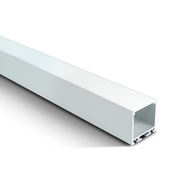 ONE Light Surface/Suspended Wide Profiles External Driver - profilé - 3.5 x 3.5 cm - longueur 200 cm - blanc