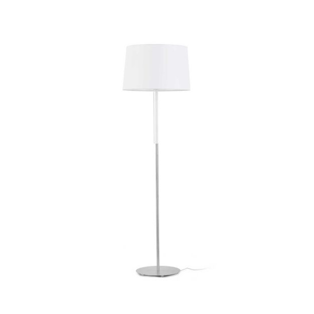 Faro Volta - lampadaire - 151 cm - nickel et blanc