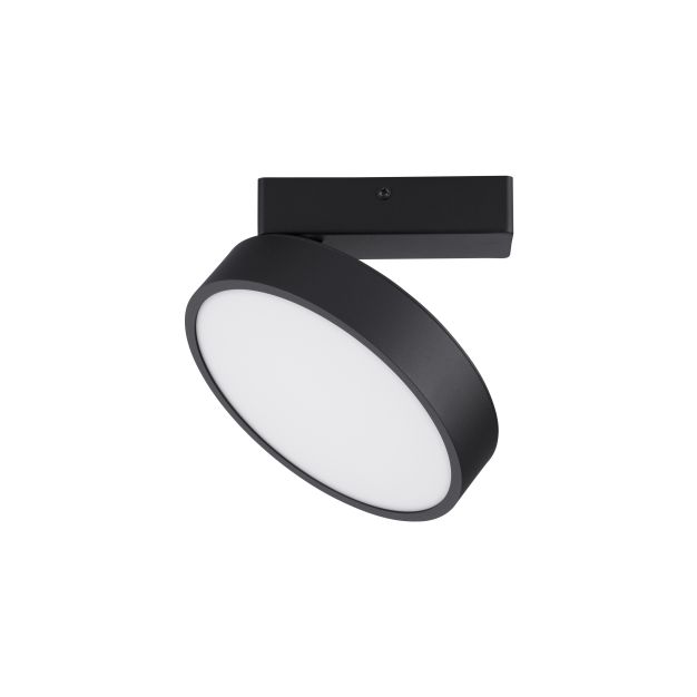 Nova Luce Perfect Profile - plafonnier - Ø 20 x 9,5 cm - 20W LED dimmable incl. - noir