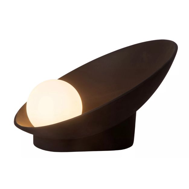 Lucide Raynell - lampe de table - 23,5 x 26,2 x 15,3 cm - 6W LED dimmable incl - noir