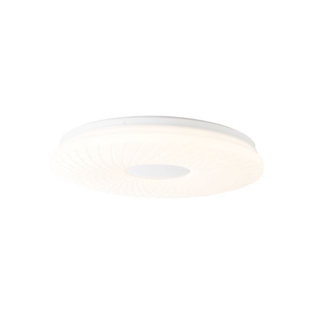 Brilliant Ricci - plafonnier - Ø 38,5 x 7,5 cm - 24W LED incl. - blanc