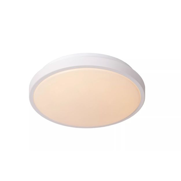 Lucide Dasher - plafonnier - Ø 29,3 x 8,5 cm - 12W LED incl - IP44 - blanc