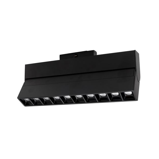 Nova Luce Este - luminaire pour système de profilés magnétiques - 27,4 x 3,4 x 11,6 cm - 15W LED incl. - noir - couleur de lumière blanche