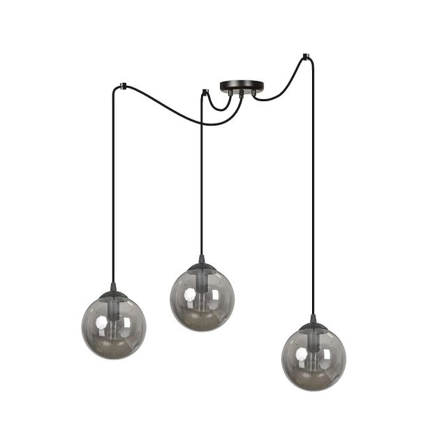 Emibig Gigi 3 - lampe suspendue - 14 x 14 x 200 cm - noir