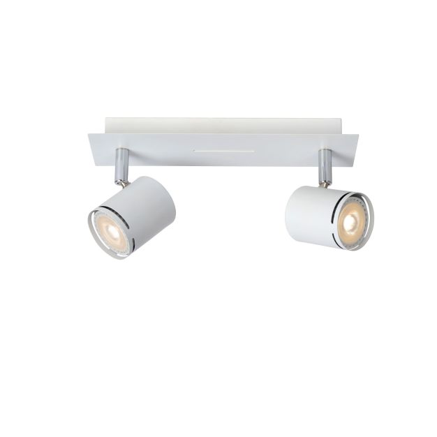 Lucide Rilou - spot en saillie - 26 x 7,5 x 12 cm - 2 x 4,5W LED dimmable incl - blanc