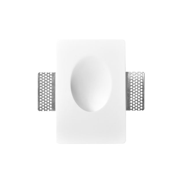 Nova Luce Cirocco - applique encastrée - 18 x 12 cm - 1W LED incl. - crépi blanc