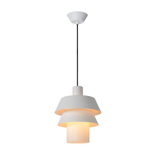 Lucide Jaden - lampe suspendue - Ø 24 x 151 cm - blanc