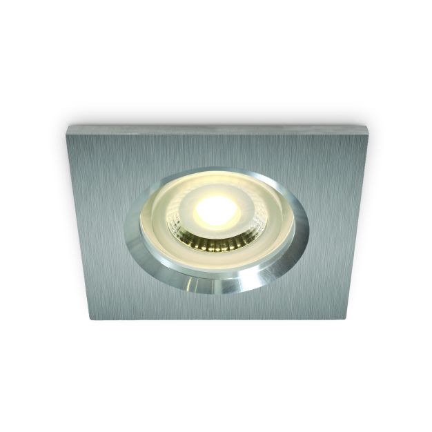 ONE Light Gamme Salle de Bains - spot encastrable - 85 x 85 mm, Ø 68 mm encastrable - IP65 - aluminium