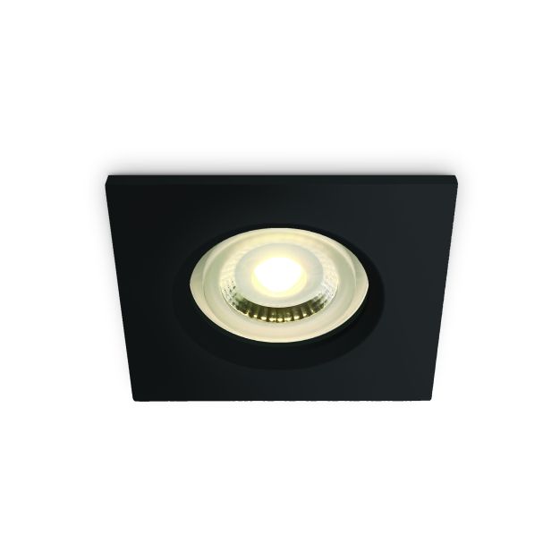 ONE Light Gamme Salle de Bains - spot encastrable - 85 x 85 mm, Ø 68 mm encastrable - IP65 - noir