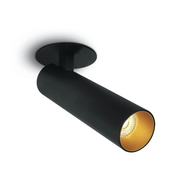 ONE Light COB Cylinders - spot en saillie 1L - Ø 6,5 x 15,5 cm - 12W LED dimmable incl. - noir