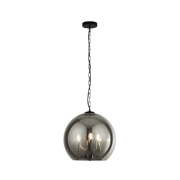 Searchlight Sphere - lampe suspendue - Ø 35 x 120 cm - verre fumé