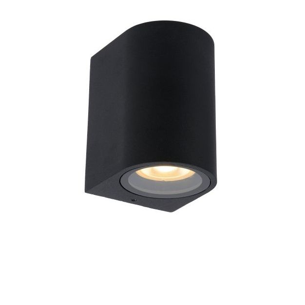 Lucide Zaro Round - applique murale extérieure - 7,8 x 6,8 x 10 cm - IP44 - noir