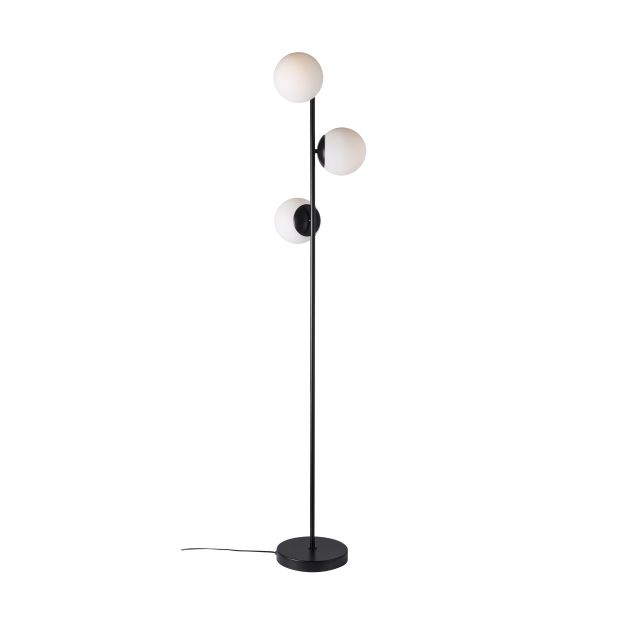 Nordlux Lilly - lampadaire - Ø 23 x 150 cm - noir et blanc opale