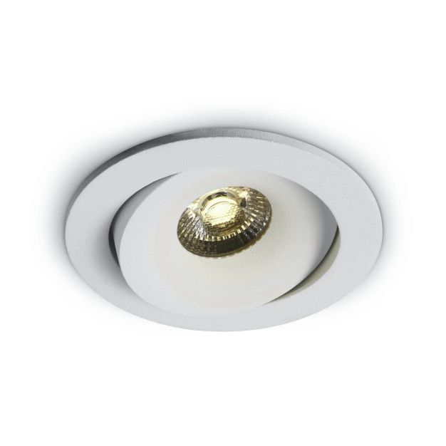 ONE Light COB Extérieur/Salle de bain - spot encastré - Ø 80 mm, Ø 70 mm encastré - 7W LED dimmable incl. - IP54 - blanc