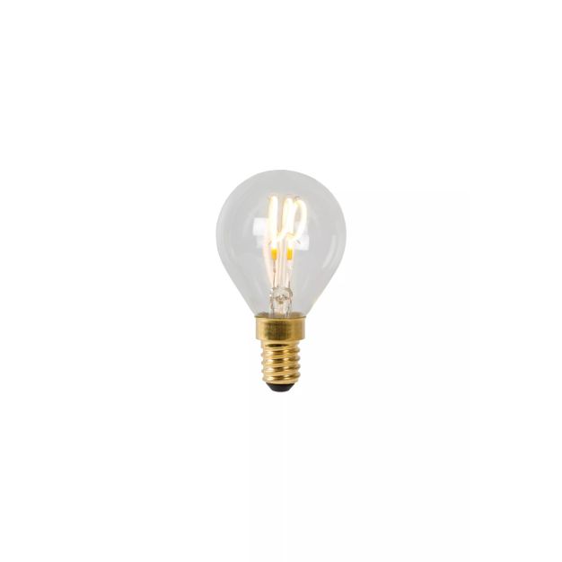 Lucide Ampoule à filament LED - Ø 4,5 x 7,7 cm - E14 - 3W dimmable - 2700K - transparent