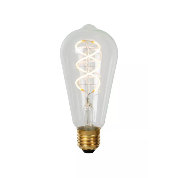 Lucide Ampoule à filament LED - Ø 6,4 x 14,6 cm - E27 - 4,9W dimmable - 2700K - transparent