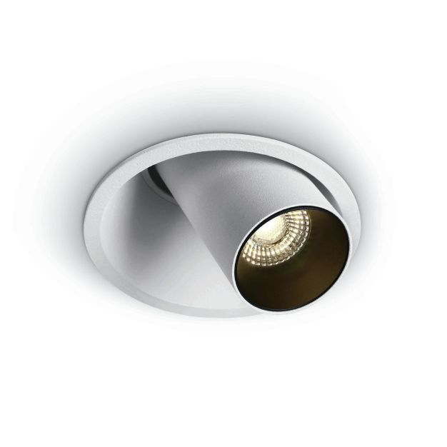 ONE Light Cylindres COB encastrés - spot encastré - Ø 9,1 x 9 cm - 7W LED dimmable incl. - blanc