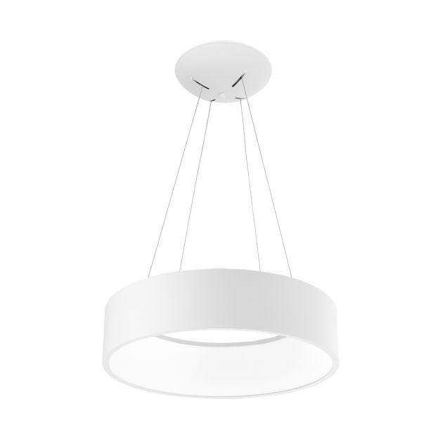 Nova Luce Rando - lampe suspendue - Ø 45 x 120 cm - 32W dimmable LED incl - blanc