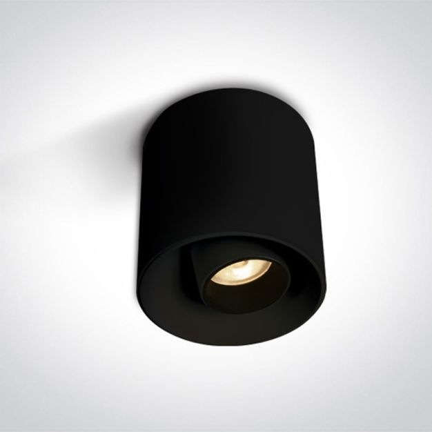 ONE Light LED Cylindres décoratifs - spot en saillie 1L - Ø 7 x 8 cm - 8W LED incl. - noir