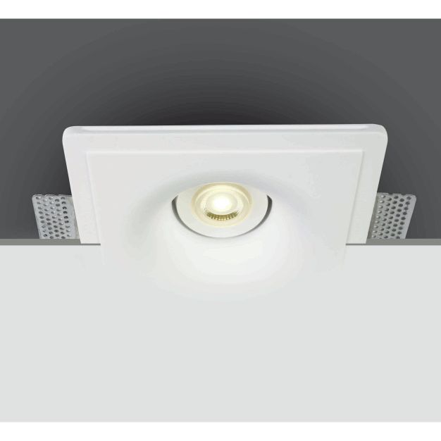 ONE Light Trimless GU10 Range - spot encastrable - 205 x 205 mm, 207 x 207 mm encastrable - blanc