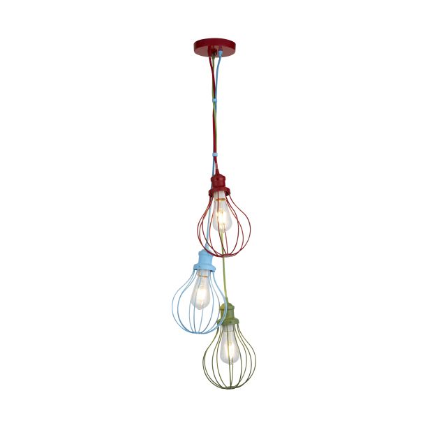 Searchlight Kids - lampe suspendue - Ø 26 x 160 cm - multicolore