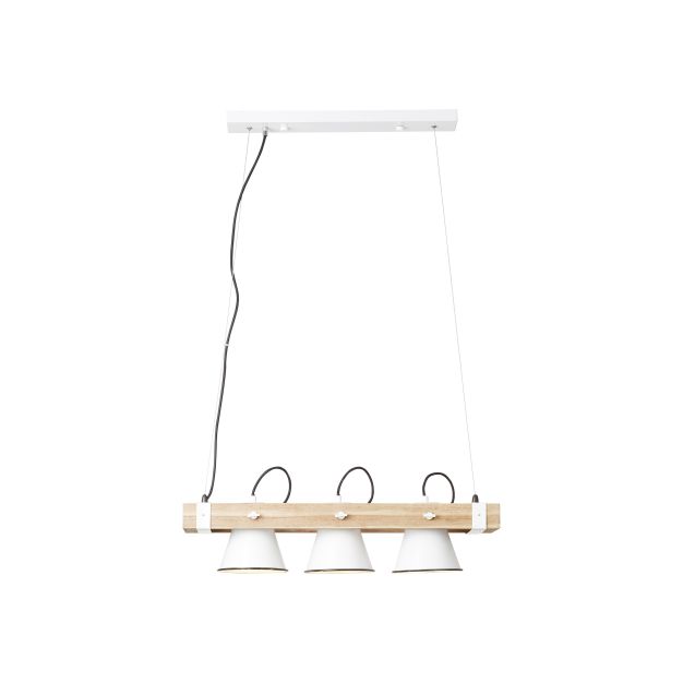 Brilliant Plow - lampe suspendue - 70 x 20 x 115 cm - blanc et brun clair