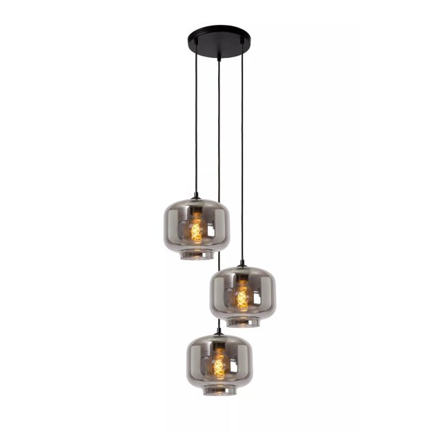 Lucide Medine - lampe suspendue - Ø 46 x 159,7 cm - fumé