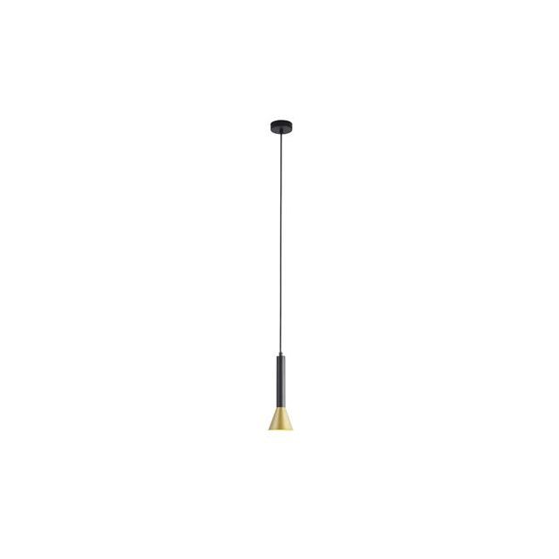 Searchlight Signal - lampe suspendue - Ø 9 x 150 cm - noir et or