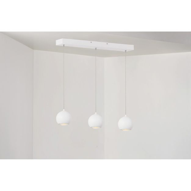 Artdelight Denver - lampe suspendue - 100 x 8,2 x 200 cm - 3 x 7W LED dimmable incl - blanc