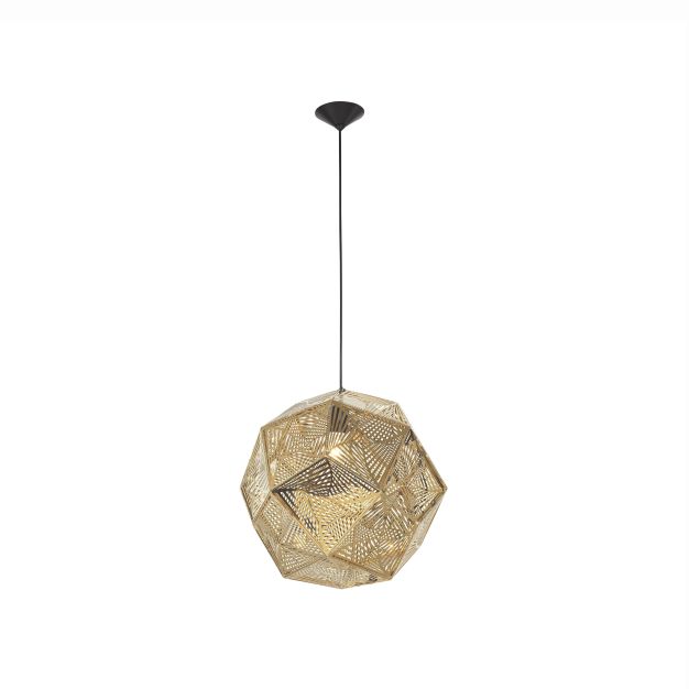 Nova Luce Foggia - lampe suspendue - Ø 32 x 180 cm - or