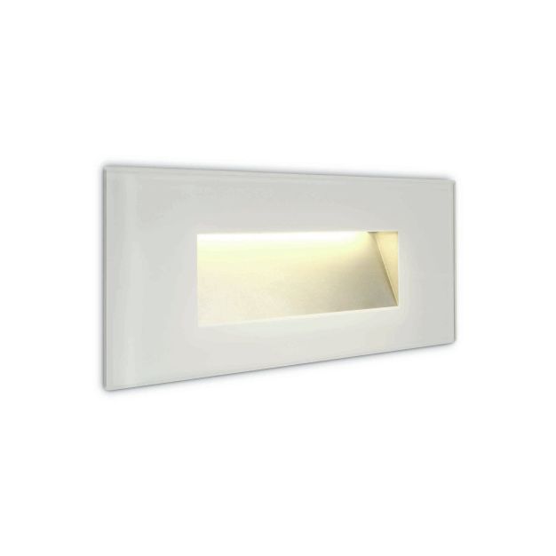 ONE Light Glass Face - applique encastrée - 19 x 3,6 x 8 cm - 5W LED incl. - IP65 - blanc