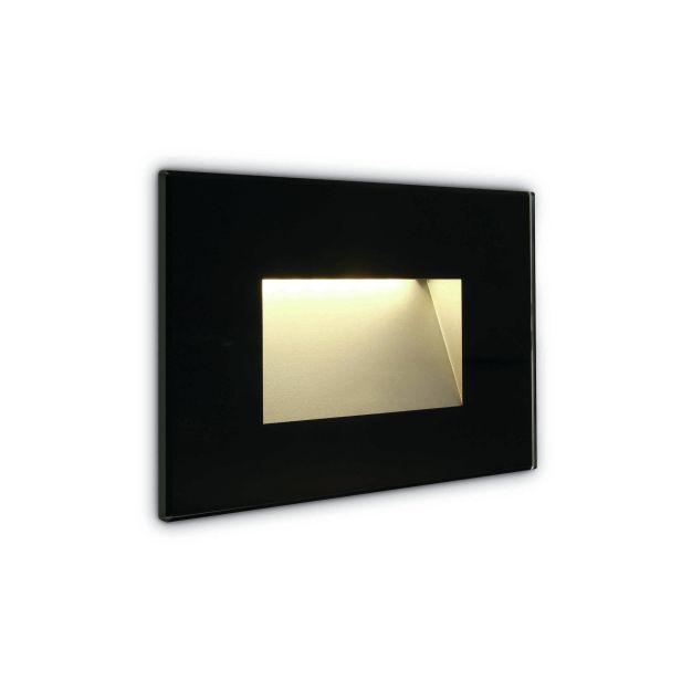 ONE Light Glass Face - applique encastrée - 12 x 3,6 x 8 cm - 4W LED incl. - IP65 - noir